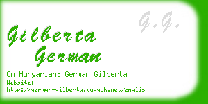 gilberta german business card